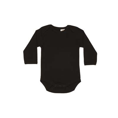 Black long sleeve baby suit blank
