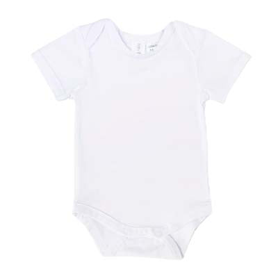 Baby suit short sleeve in white