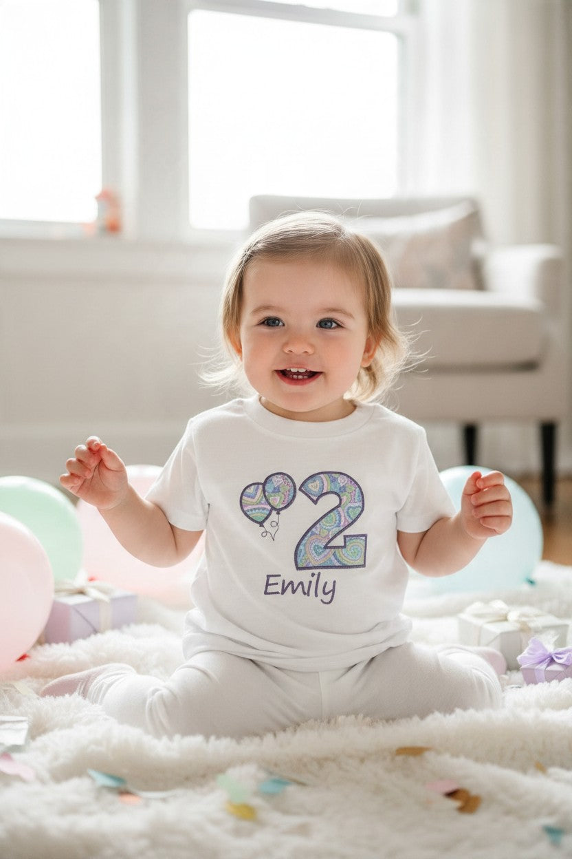Birthday Balloons with Name and Age