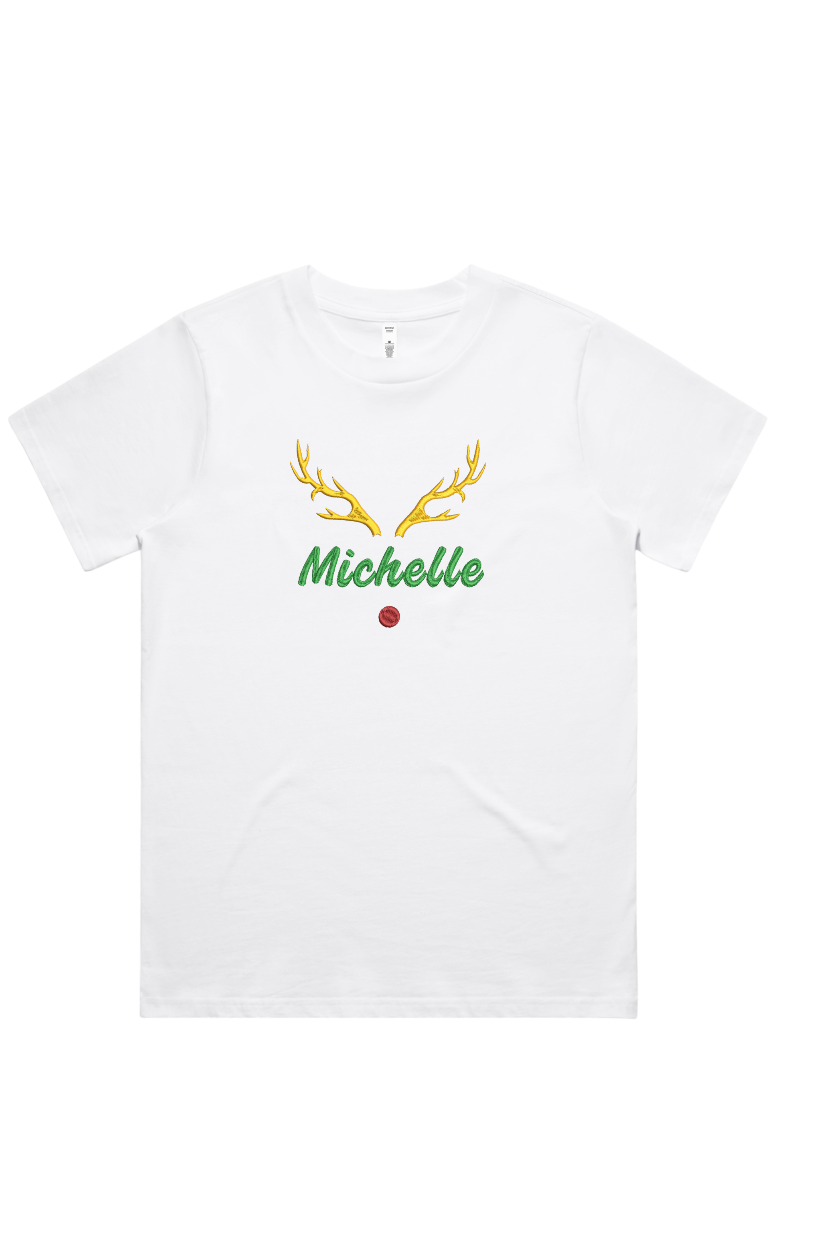 Christmas Deer Tshirt with name