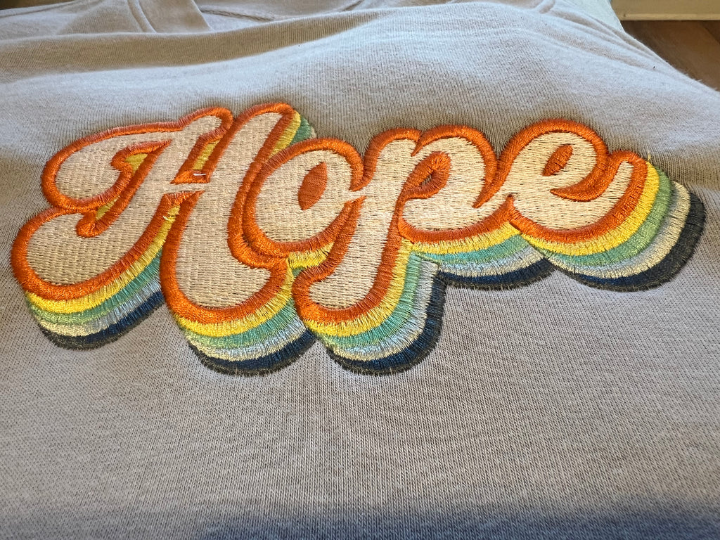 Hope embroidered