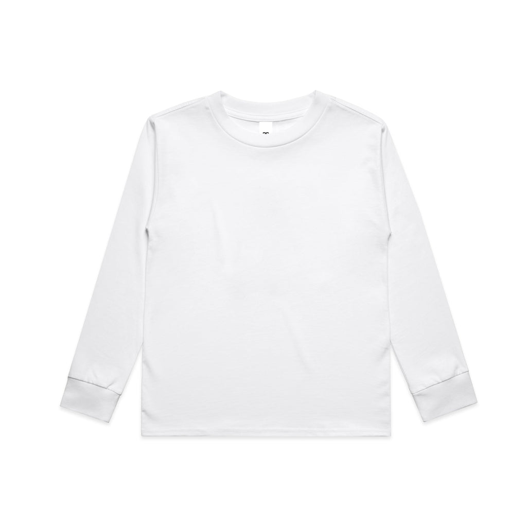 Kids Long Sleeve Standard Tshirt White