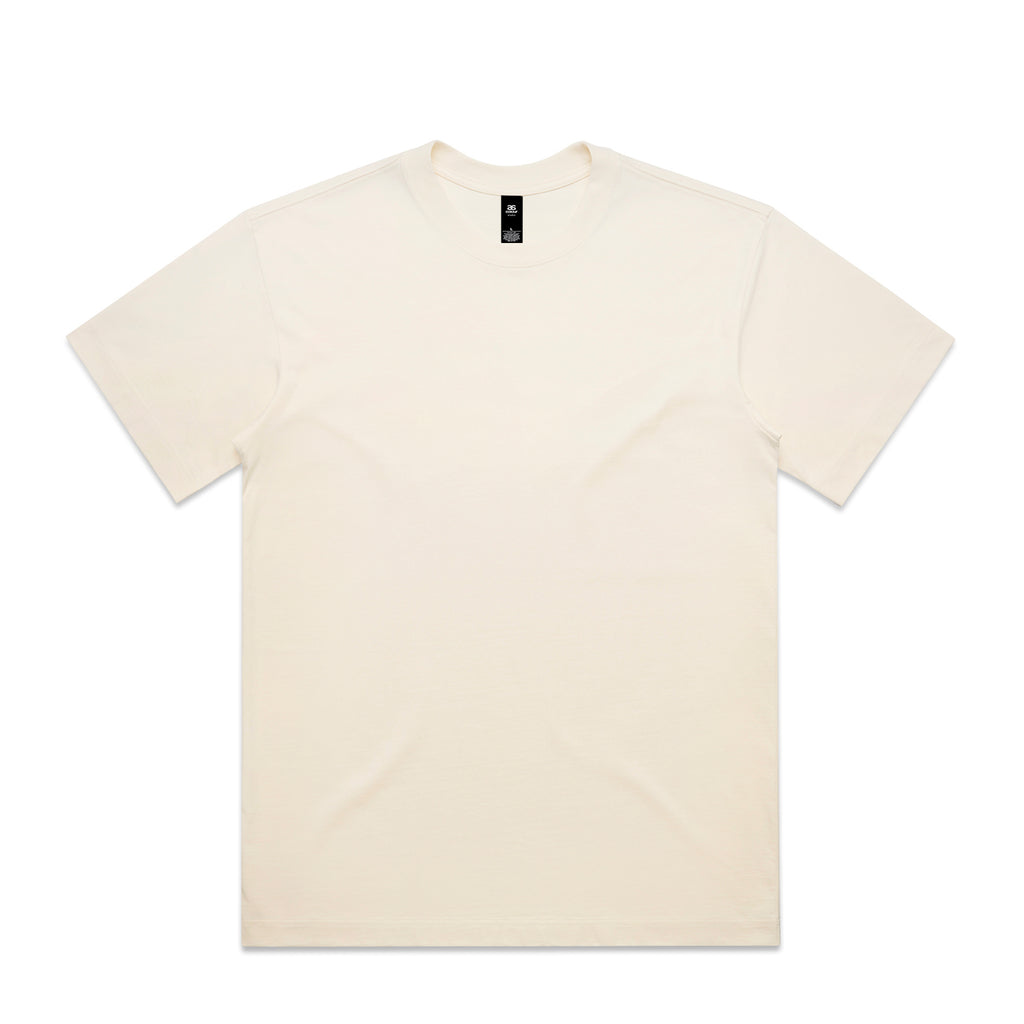 Men Short Sleeve Box Tshirt in Ecru
