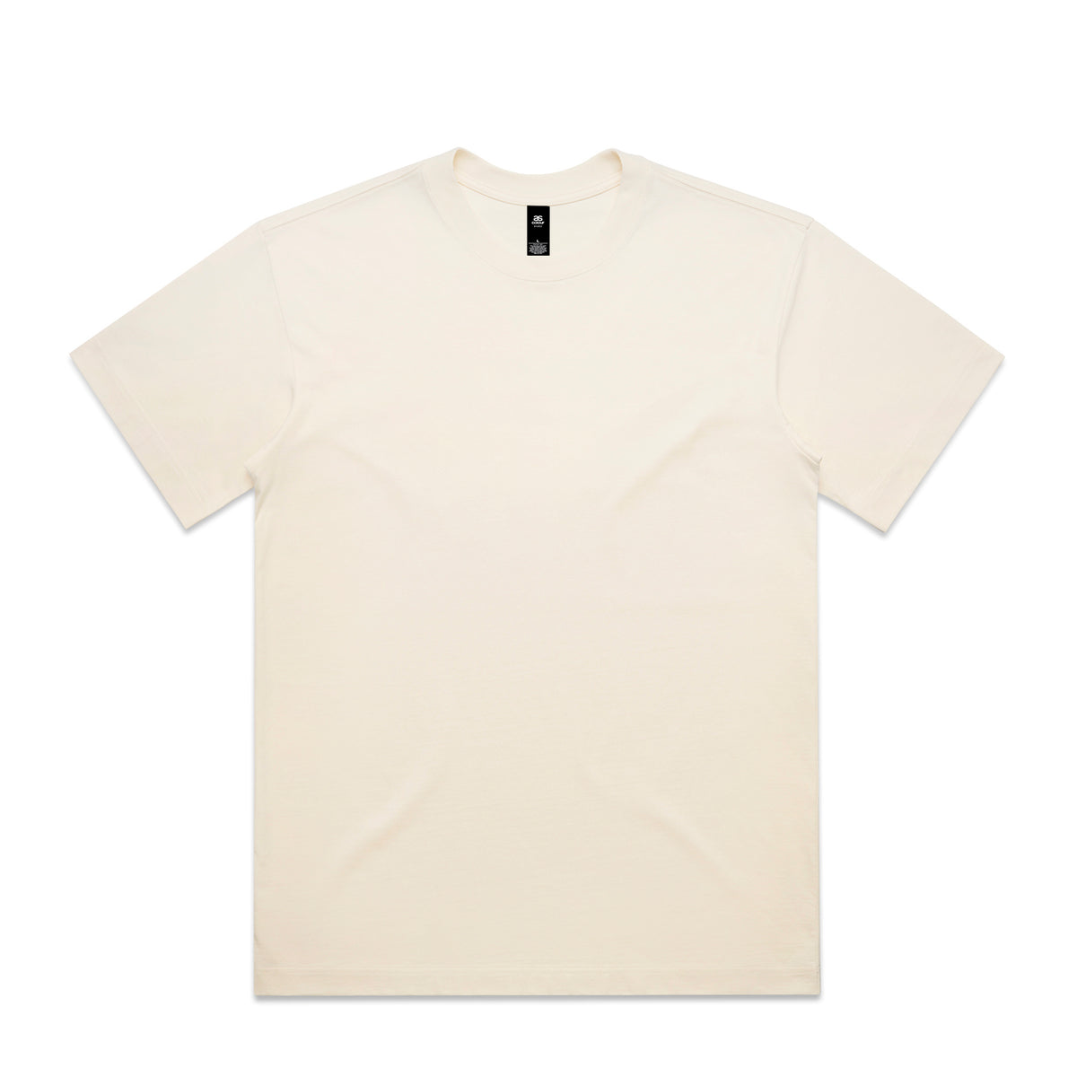 Men Short Sleeve Box Tshirt in Ecru