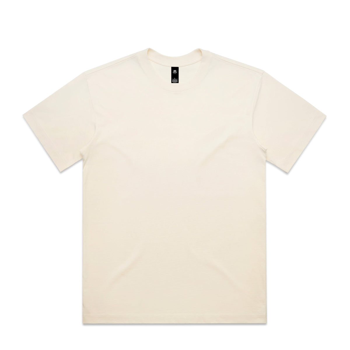 Men short sleeve box tee in ecru