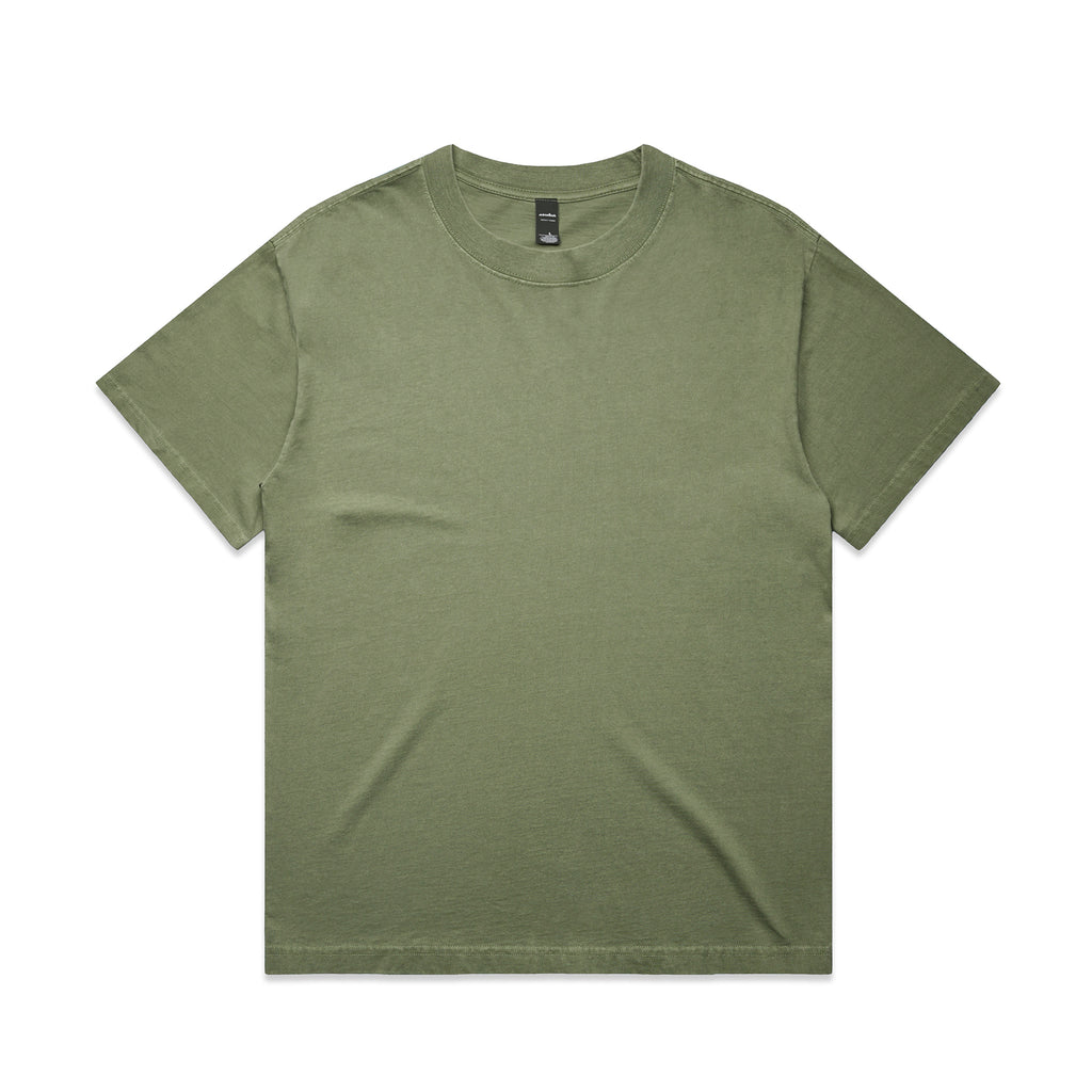Men Short Sleeve Box Tshirt in Faded Olive