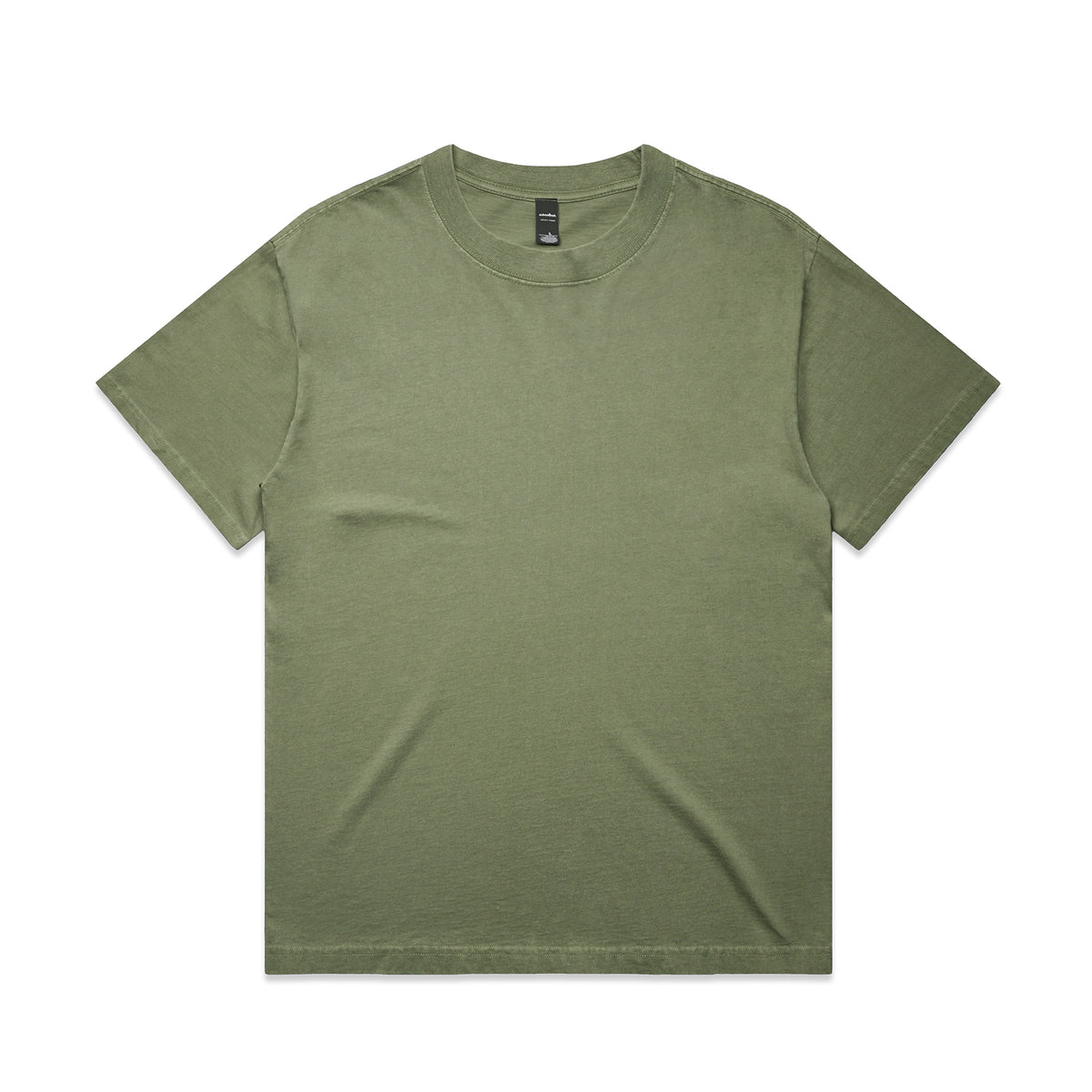 Men Short Sleeve Box Tshirt in Faded Olive