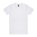 Men short sleeve standard tee in white