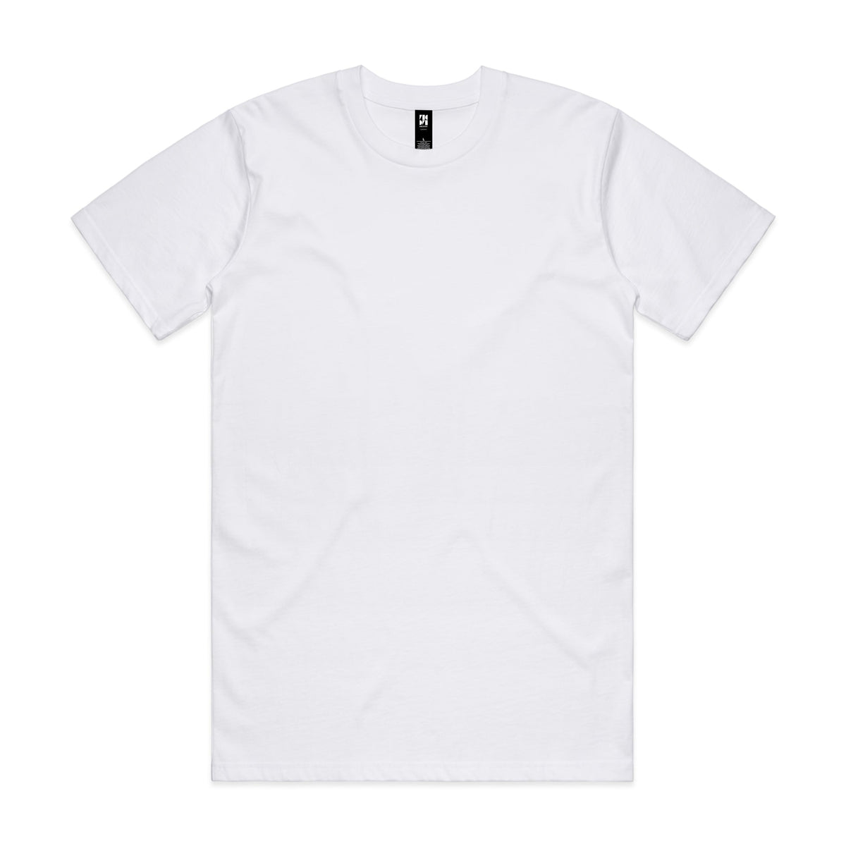 Men short sleeve standard tee in white