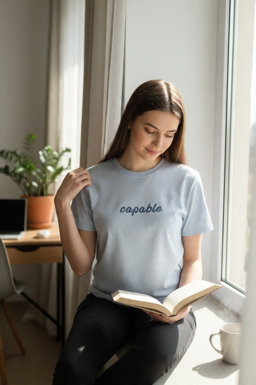 Personalised Embroidered Affirmation Tee