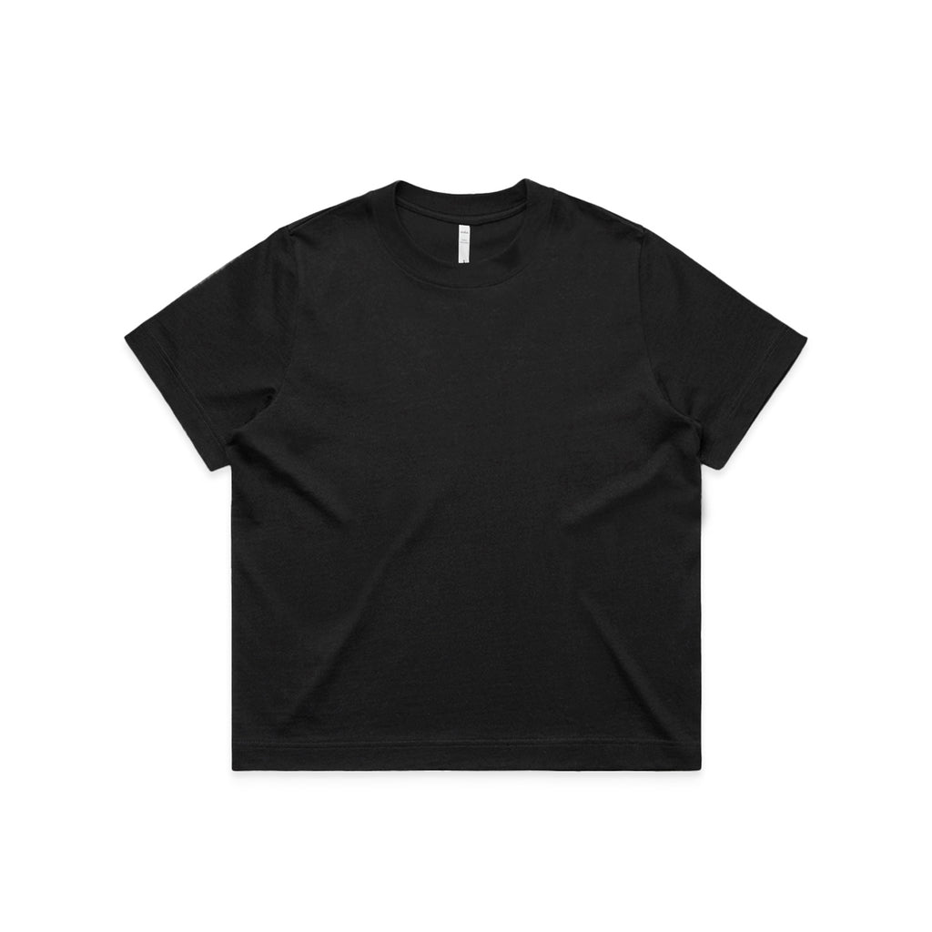 Women Short Sleeve Box Tshirt in Black