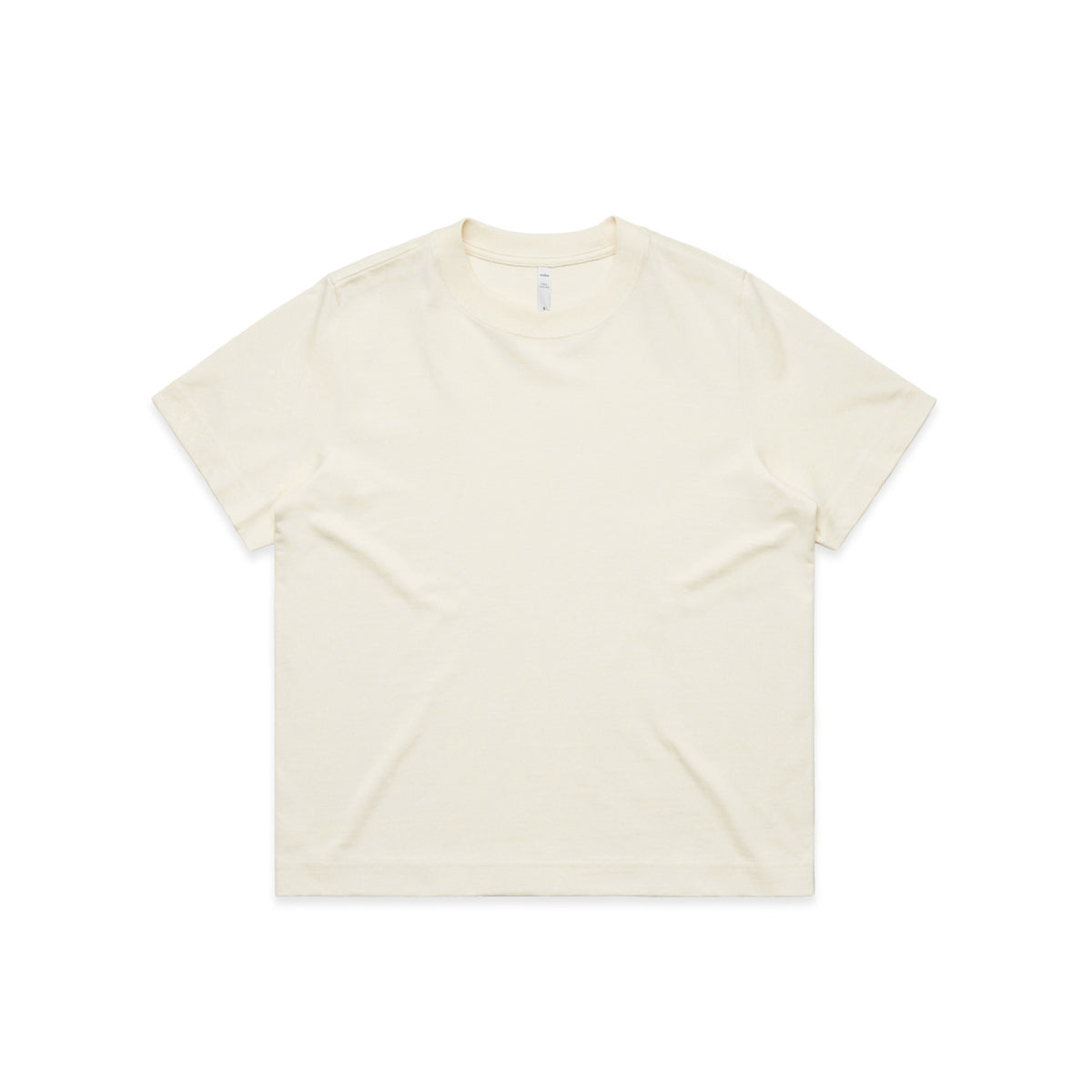 Women Short Sleeve Box Tshirt in Ecru