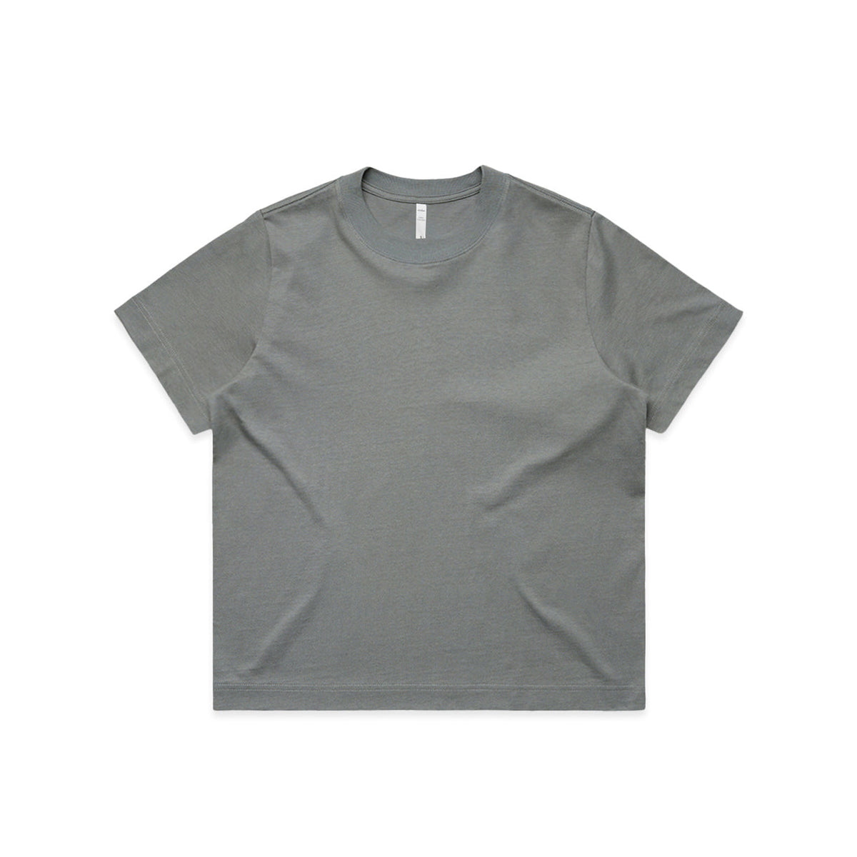 Women Short Sleeve Box Tshirt in Shadow Grey