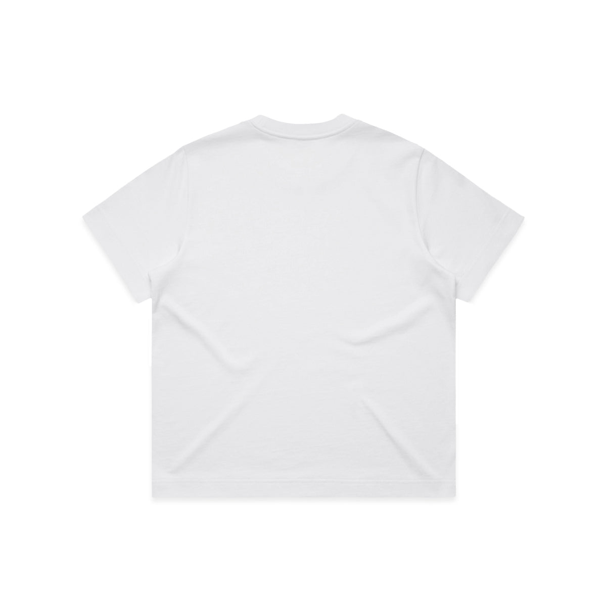 Women short sleeve box tee in white