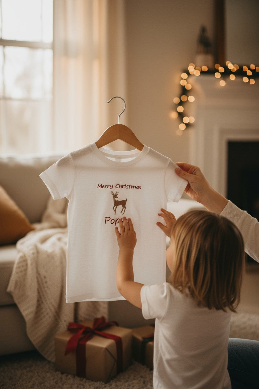 Kids Merry Christmas Deer with name