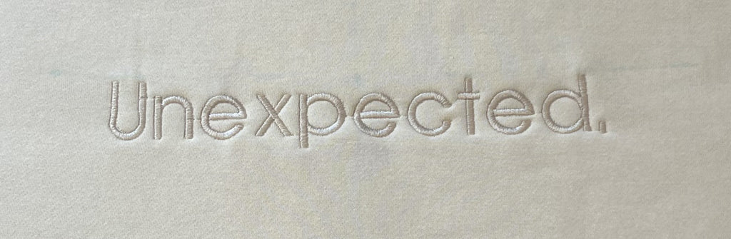 Unexpected embroidered