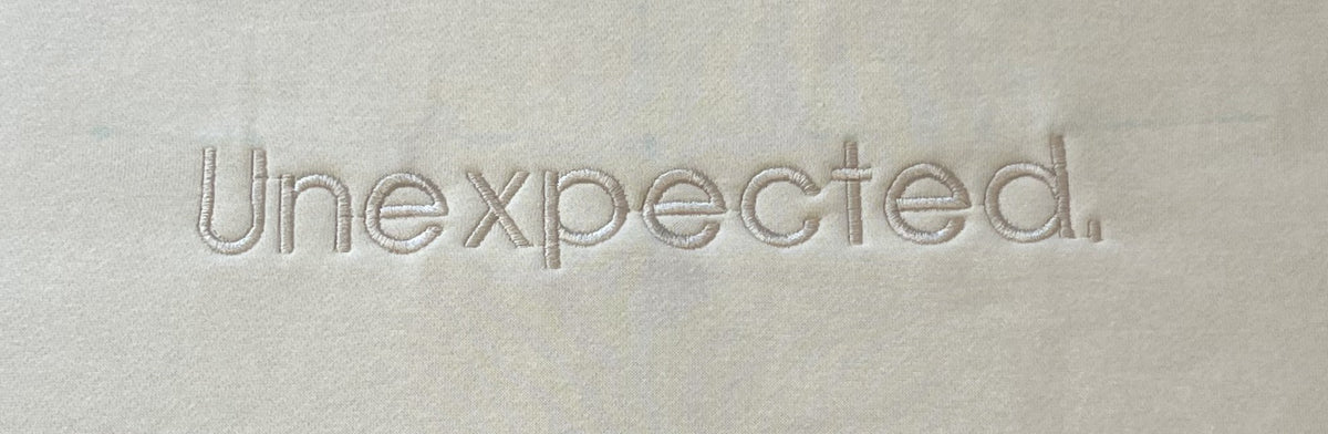 Unexpected embroidered